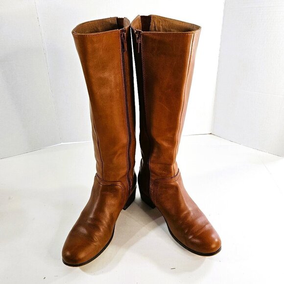 Corso Como Brown Women's Tall Equestrian Leather Riding Boots Size 6.5 - Picture 1 of 7